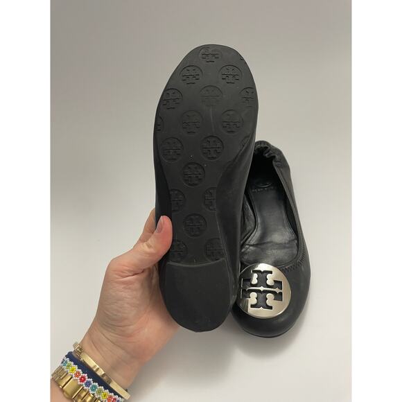 Tory Burch Minnie Travel Ballet Black Size 6.5 - Picture 4 of 7